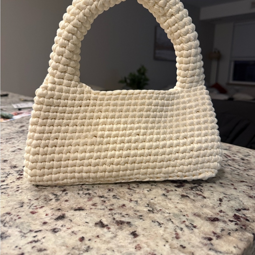 Chic Cream Handwoven Mini Bag